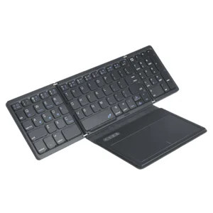 Teclado tablet com touchpad dobrável ultrafino capa de couro à prova de poeira bluetooth-compatível para telefone tablet universal