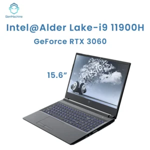 Genmachine Computador Portátil Intel i9 11900H 15,6” 144Hz NVIDIA GeForce RTX 3060 LPDDR4 M.2 2280 NVME SSD Laptops para jogos de negócios